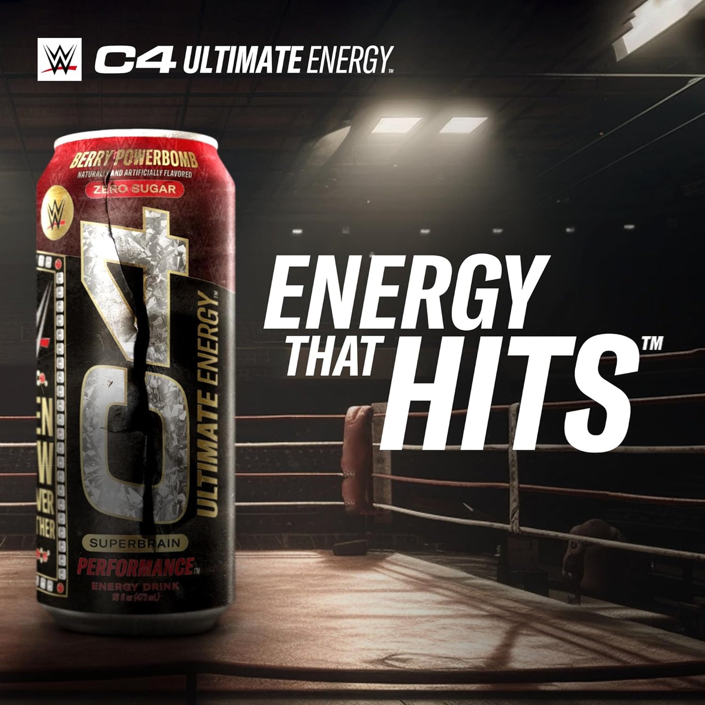 C4 Ultimate  WWE  Energy Drink Berry Powerbomb