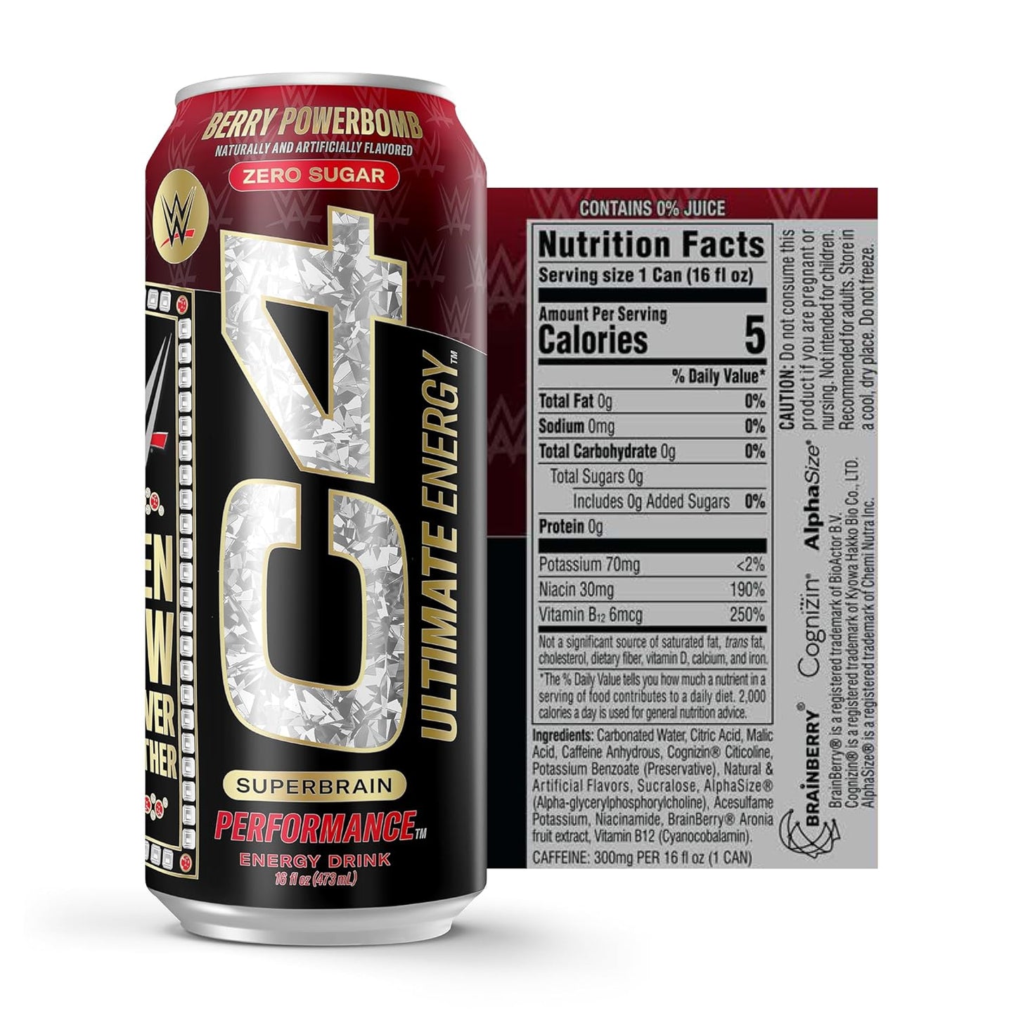 C4 Ultimate  WWE  Energy Drink Berry Powerbomb