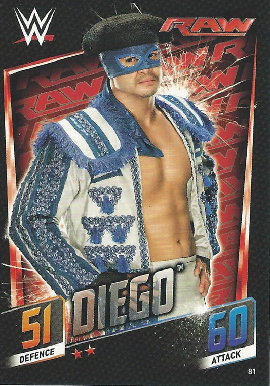 WWE Topps Slam Attax 2015 Then Now Forever Diego #81
