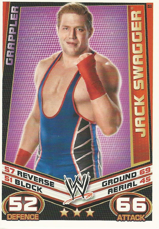 WWE Topps Slam Attax Rebellion 2012 Jack Swagger #81