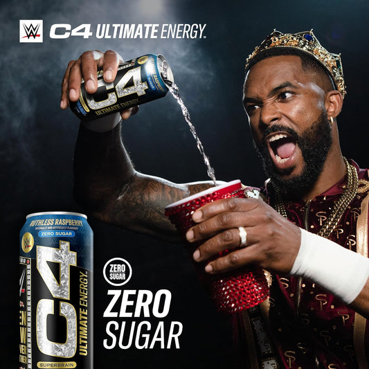 C4 Ultimate  WWE  Energy Drink Ruthless Raspberry