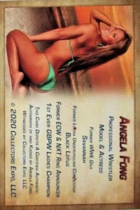 Angela Fong trading card PW Catalog