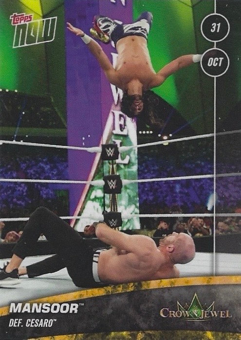 Mansoor DEF. Cesaro trading card PW Catalog