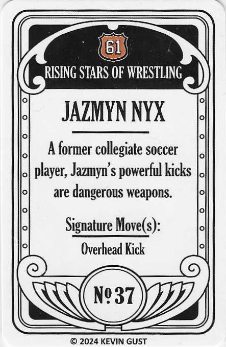 Jazmyn NYX trading card PW Catalog