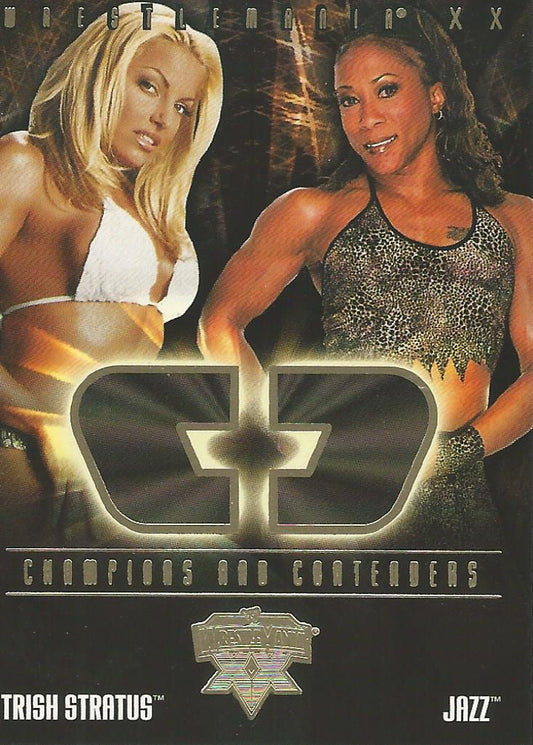 WWE Fleer Wrestlemania XX 2004 Trish vs Jazz CC 3 of 17