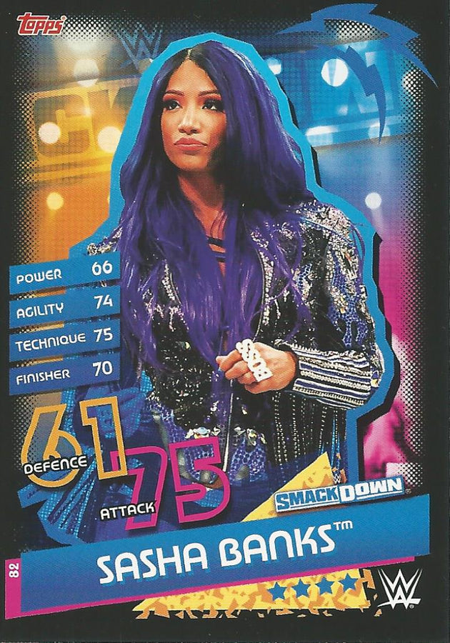WWE Topps Slam Attax Reloaded 2020 Sasha Banks #82
