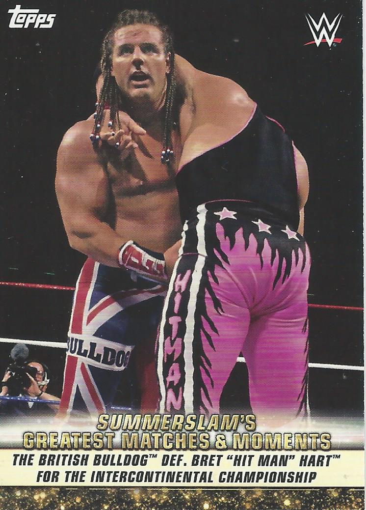 WWE Topps Summerslam 2019 British Bulldog GM-7 trading card PW Catalog