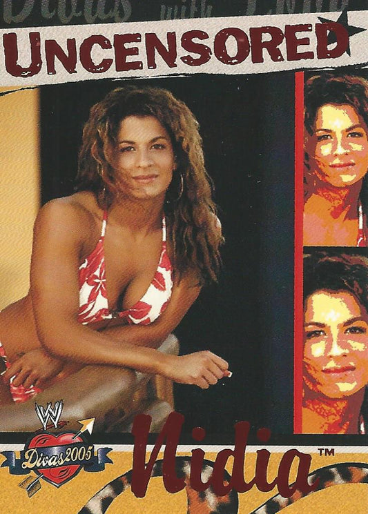 WWE Fleer Divas 2005 Nidia DU 4 of 13 trading card PW Catalog