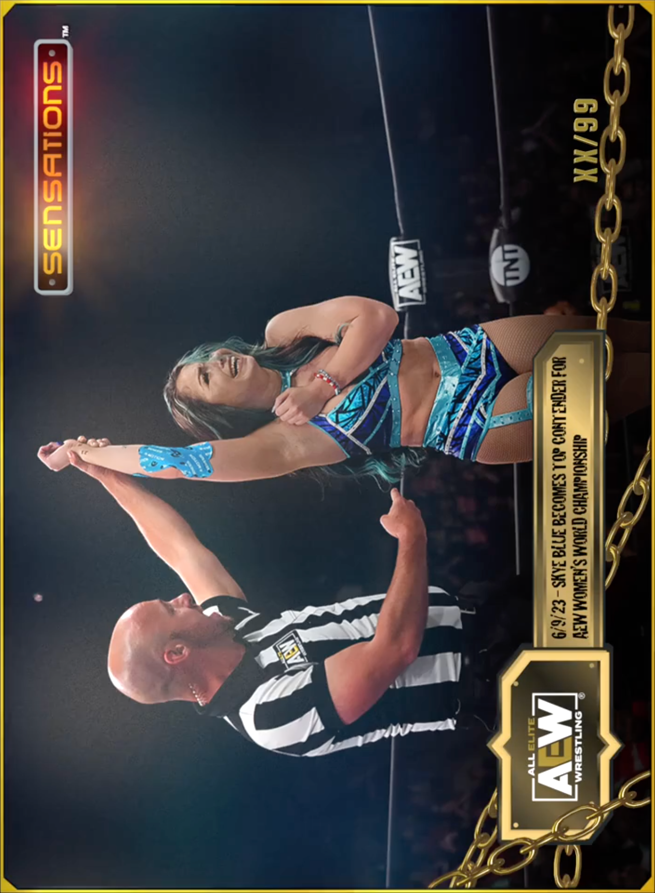 6/9/23 – Skye Blue – Skye Blue Becomes Top Contender for AEW Women’s World Championship trading card PW Catalog