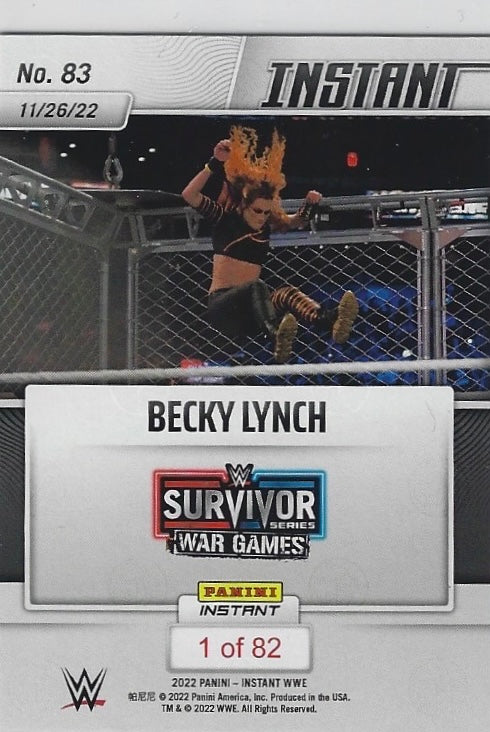 Becky Lynch – Becky Lynch Returns to Lead Team Belair to War Games Win trading card PW Catalog