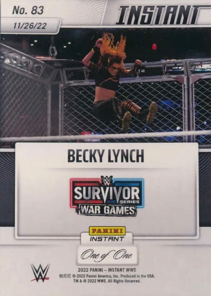 Becky Lynch – Becky Lynch Returns to Lead Team Belair to War Games Win trading card PW Catalog