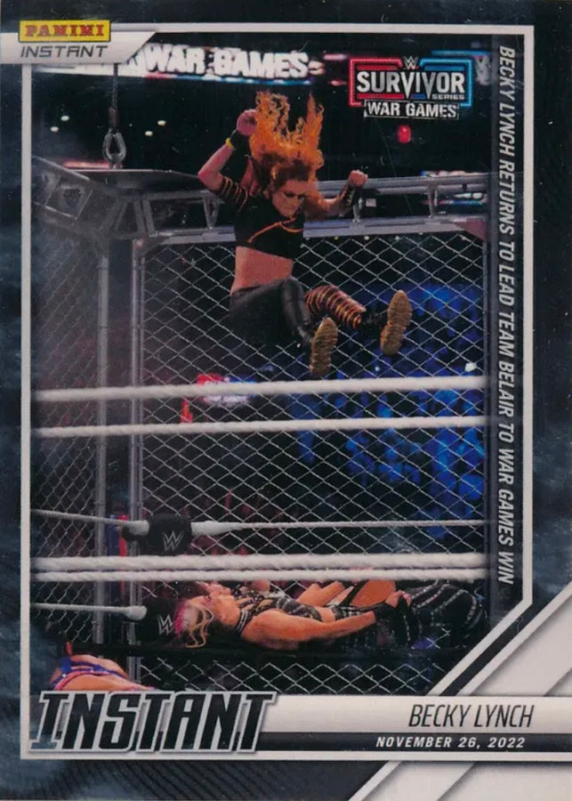 Becky Lynch – Becky Lynch Returns to Lead Team Belair to War Games Win trading card PW Catalog