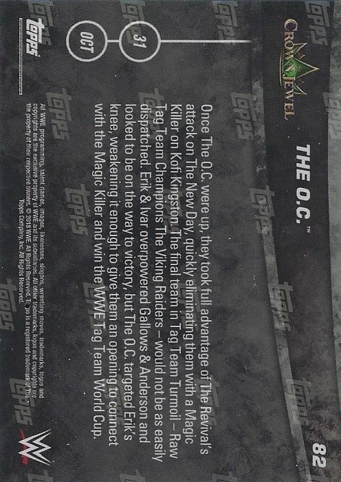 The O.C. Win the WWE TAG Team World CUP trading card PW Catalog