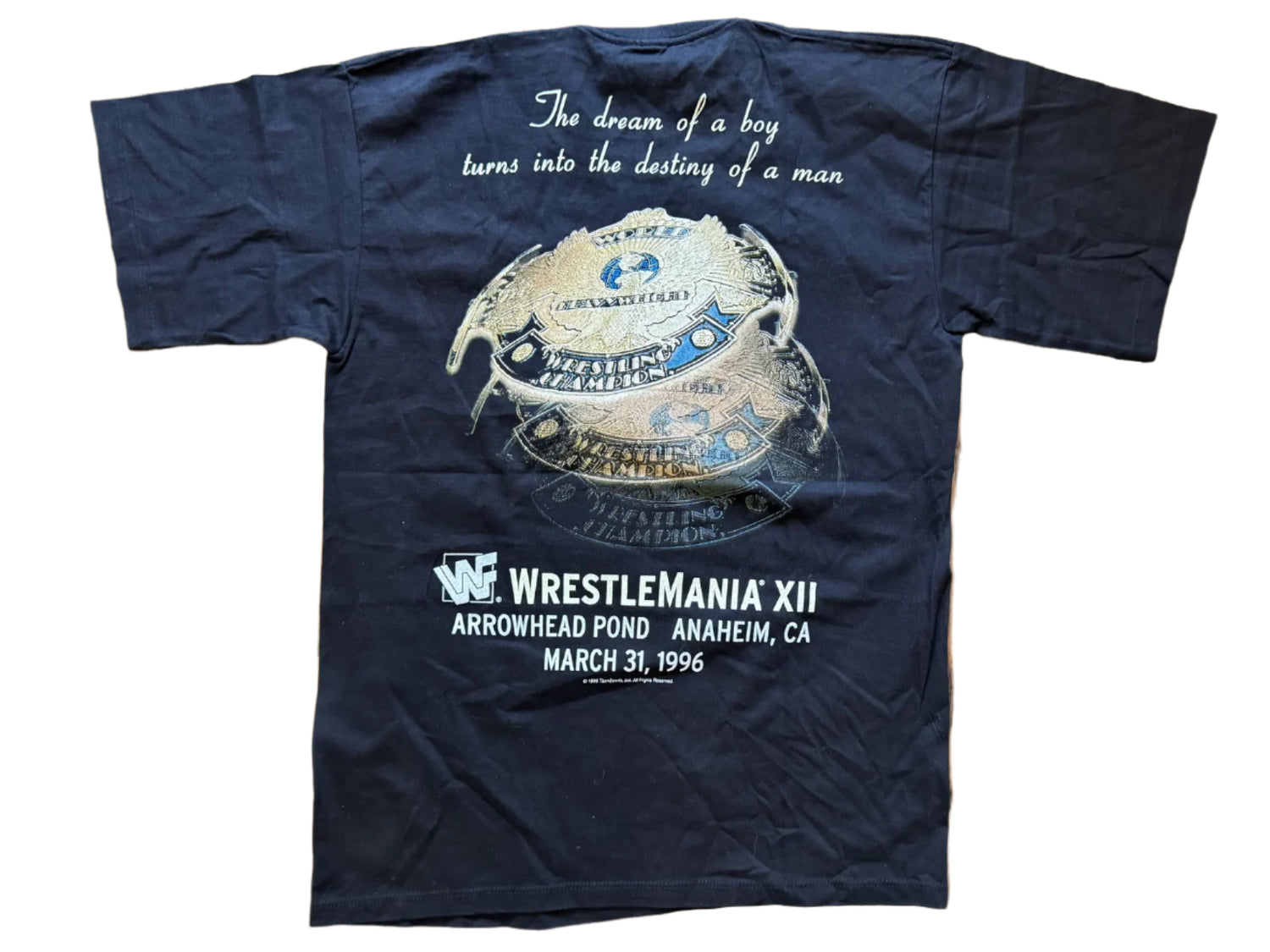 WWF Shawn Michaels Boyhood Dream WrestleMania XII T-Shirt 1996 Pwcatalog