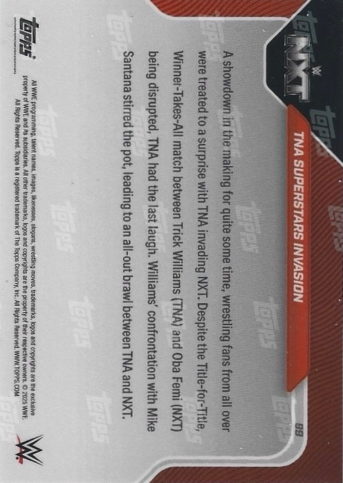 TNA Superstars Invasion Message Sent With Main Event Crash trading card PW Catalog