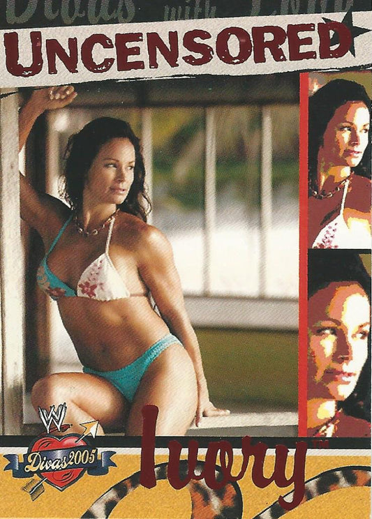 WWE Fleer Divas 2005 Ivory DU 7 of 13 trading card PW Catalog