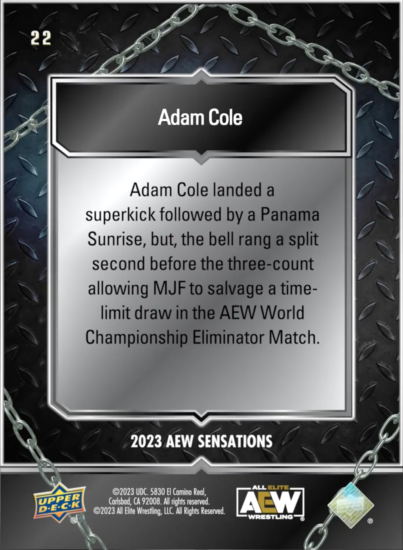 6/14/23 – Adam Cole – Adam Cole and MJF Battle at Dynamite