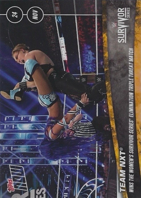 Team NXT Wins the Women’s Survivor Series Elimination Triple Threat Match trading card PW Catalog