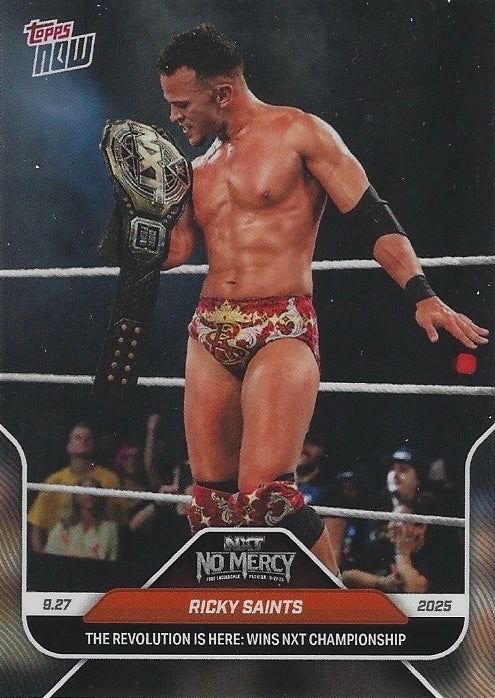 Ricky Saints the Revolution IS Here: Wins NXT Championship trading card PW Catalog