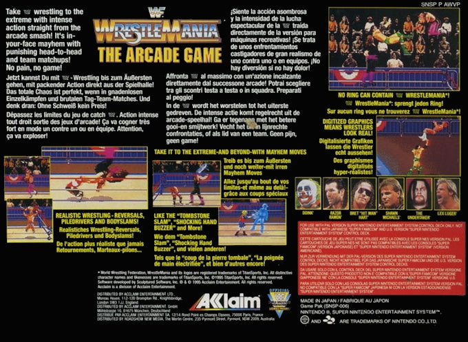 WWF WrestleMania The Arcade Game [Super Nintendo] PWcatalog