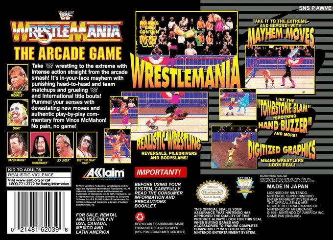 WWF WrestleMania The Arcade Game [Super Nintendo] PWcatalog