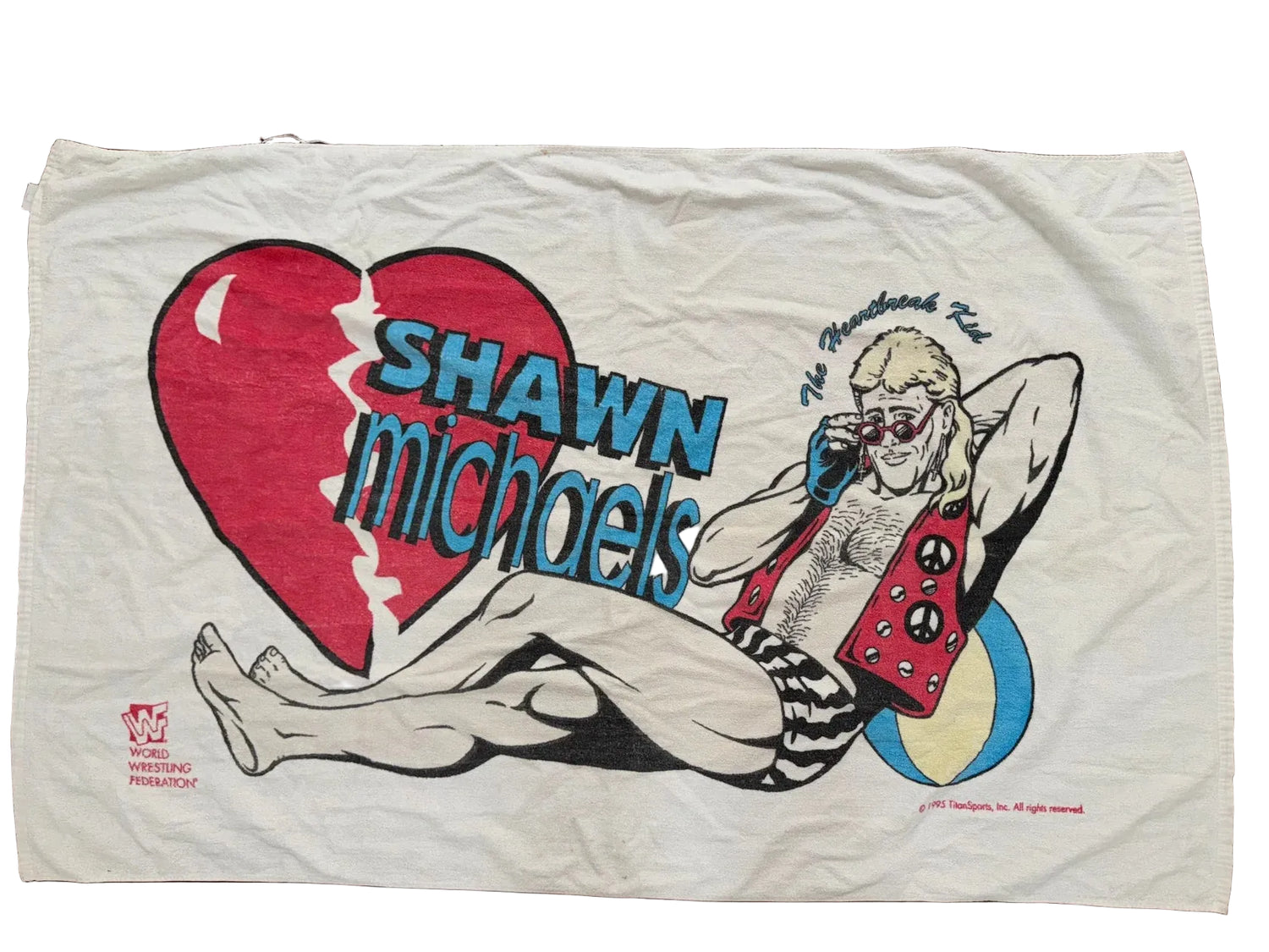 1995 WWF “The Heartbreak Kid” Shawn Michaels Towel Pwcatalog
