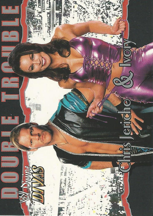 WWE Fleer Divine Divas 2003 Double Trouble Chris Jericho and Ivory #85