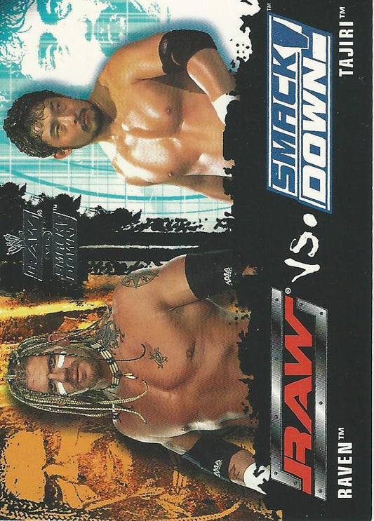 WWE Fleer Raw vs Smackdown 2002 Raven vs Tajiri #85