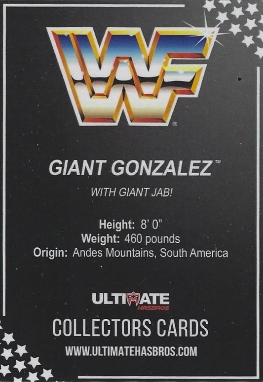 Giant Gonzalez trading card PW Catalog