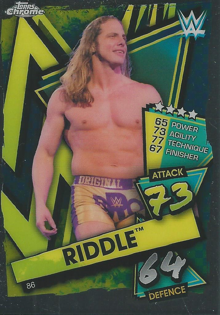 WWE Topps Slam Attax Chrome 2021 Riddle #86