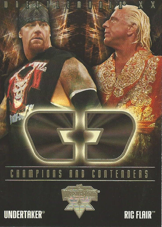 WWE Fleer Wrestlemania XX 2004 Undertaker vs Ric Flair CC 7 of 17 trading card PW Catalog