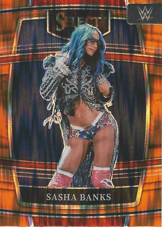 WWE Panini Select 2022 Sasha Banks #86 Orange Flash