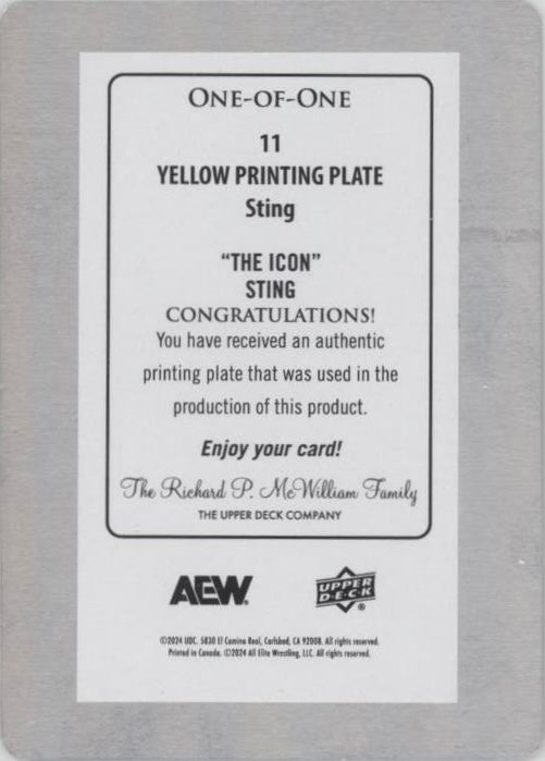 9/4/22 – Sting Went Toe-To-Toe With Malakai Black to Lead HIS Team to Victory at All Out trading card PW Catalog