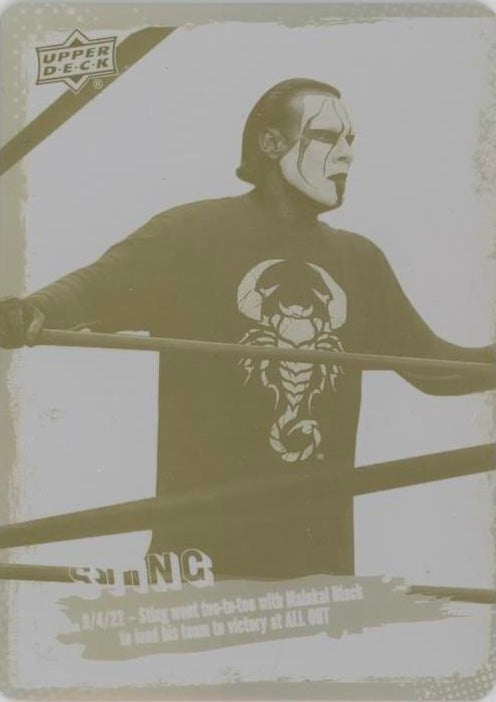 9/4/22 – Sting Went Toe-To-Toe With Malakai Black to Lead HIS Team to Victory at All Out trading card PW Catalog