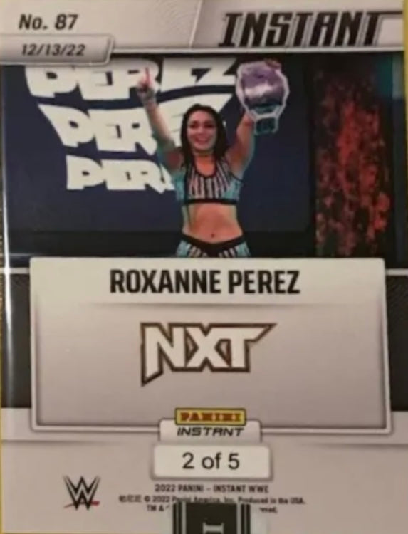 Roxanne Perez – and NEW… NXT Women’s Champion trading card PW Catalog