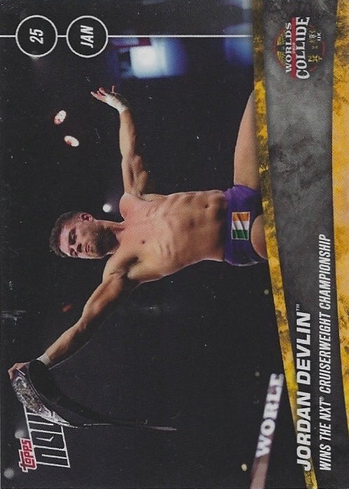 Jordan Devlin Wins the NXT Cruiserweight Championship trading card PW Catalog