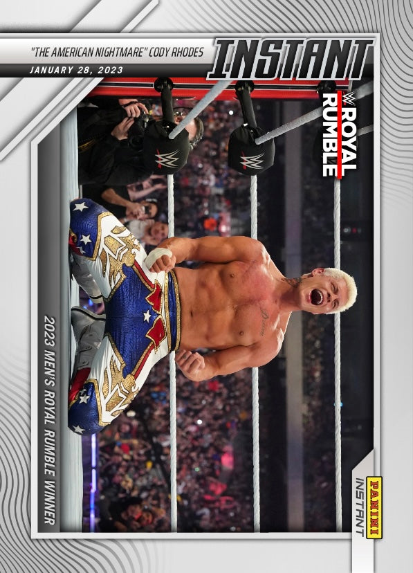 “The American Nightmare” Cody Rhodes – 2023 Men’s Royal Rumble Winner trading card PW Catalog