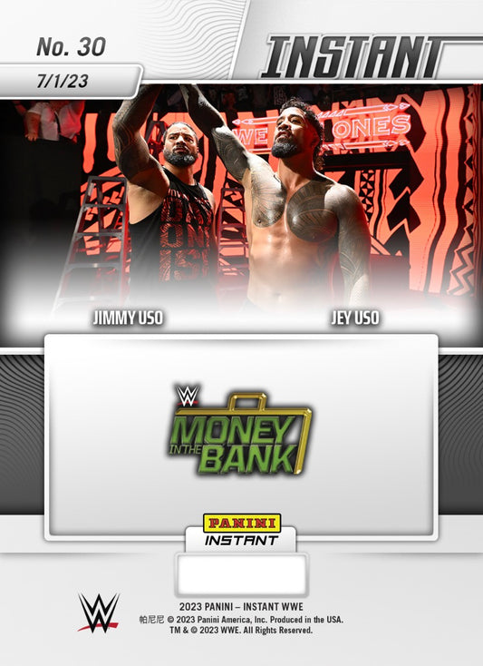 Jimmy USO & JEY USO – the Usos Win the Bloodline Civil War trading card PW Catalog