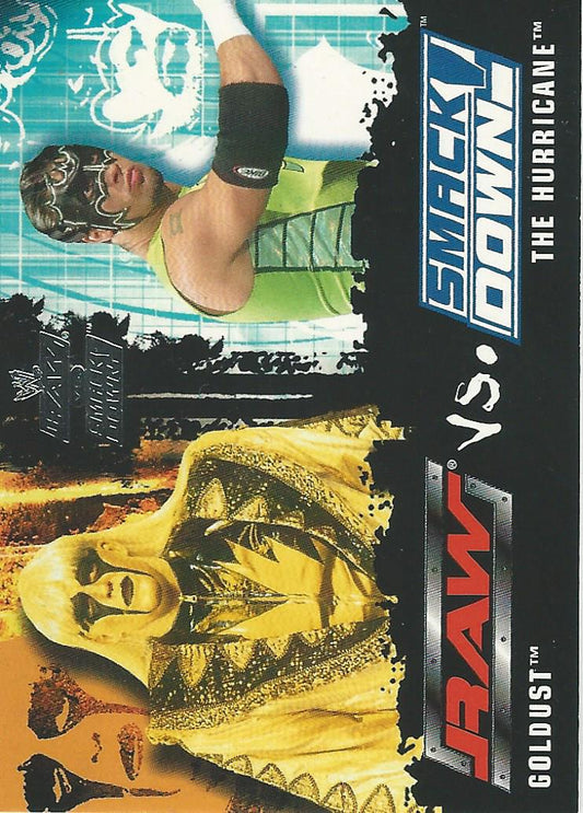 WWE Fleer Raw vs Smackdown 2002 Goldust vs Hurricane #88