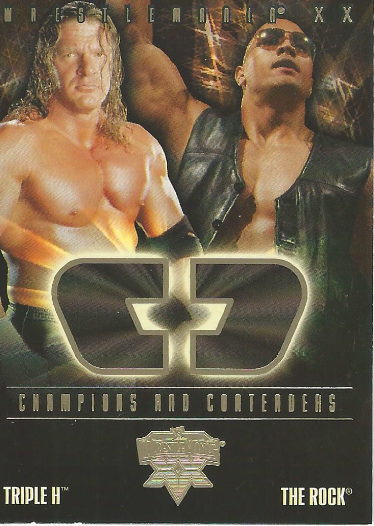 WWE Fleer Wrestlemania XX 2004 Triple H vs The Rock CC 10 of 17