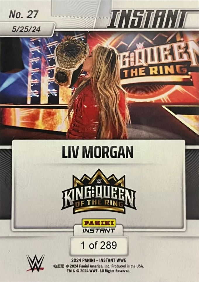 LIV Morgan – LIV Morgan Wins the Women’s World Championship trading card PW Catalog