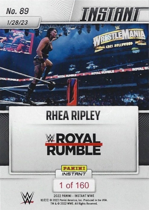 Rhea Ripley – 2023 Women’s Royal Rumble Winner trading card PW Catalog
