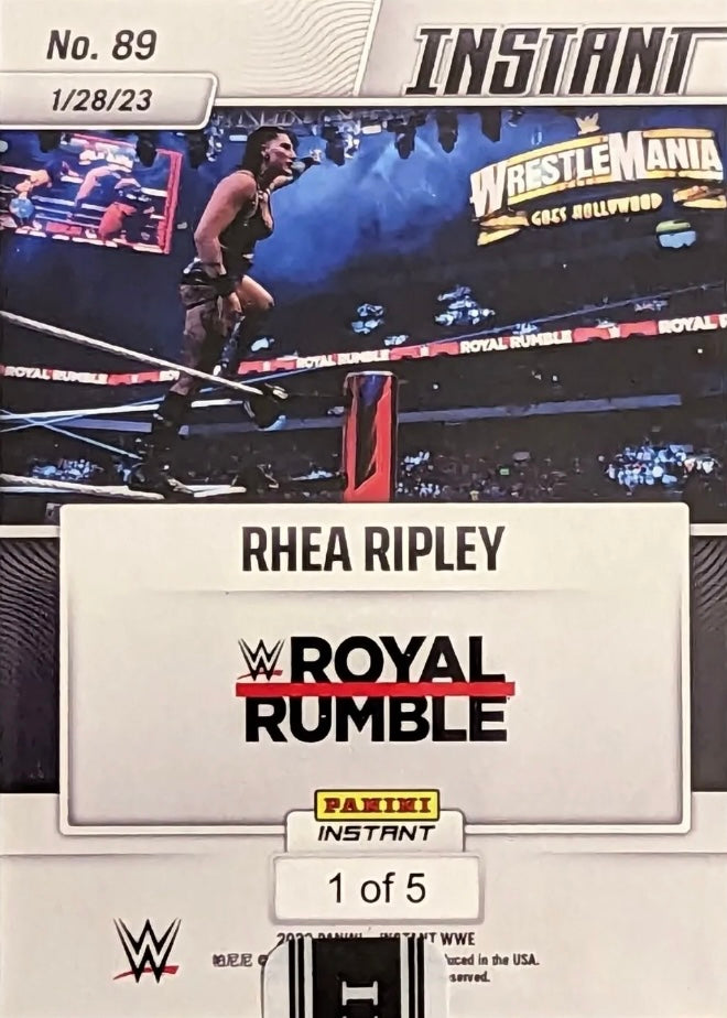 Rhea Ripley – 2023 Women’s Royal Rumble Winner trading card PW Catalog