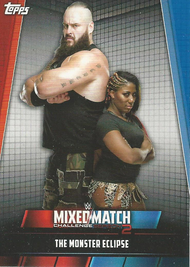 WWE Topps Women Division 2019 Braun Strowman and Ember Moon MMC-1 trading card PW Catalog