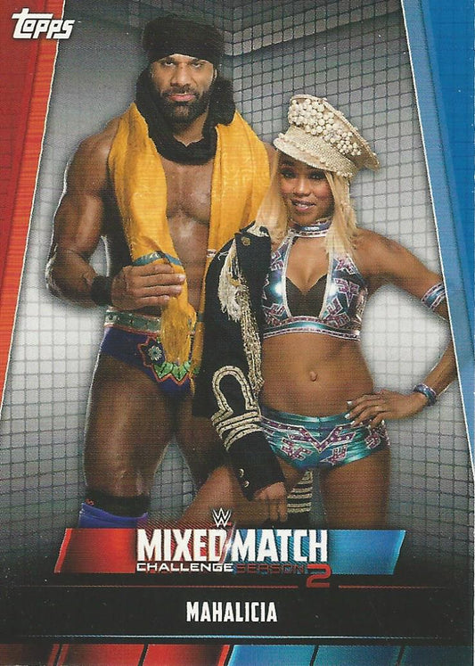 WWE Topps Women Division 2019 Jinder Mahal and Alicia Fox MMC-4 trading card PW Catalog