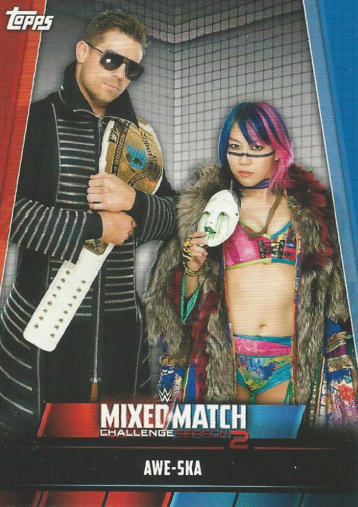 WWE Topps Women Division 2019 Asuka and Miz MMC-6 trading card PW Catalog