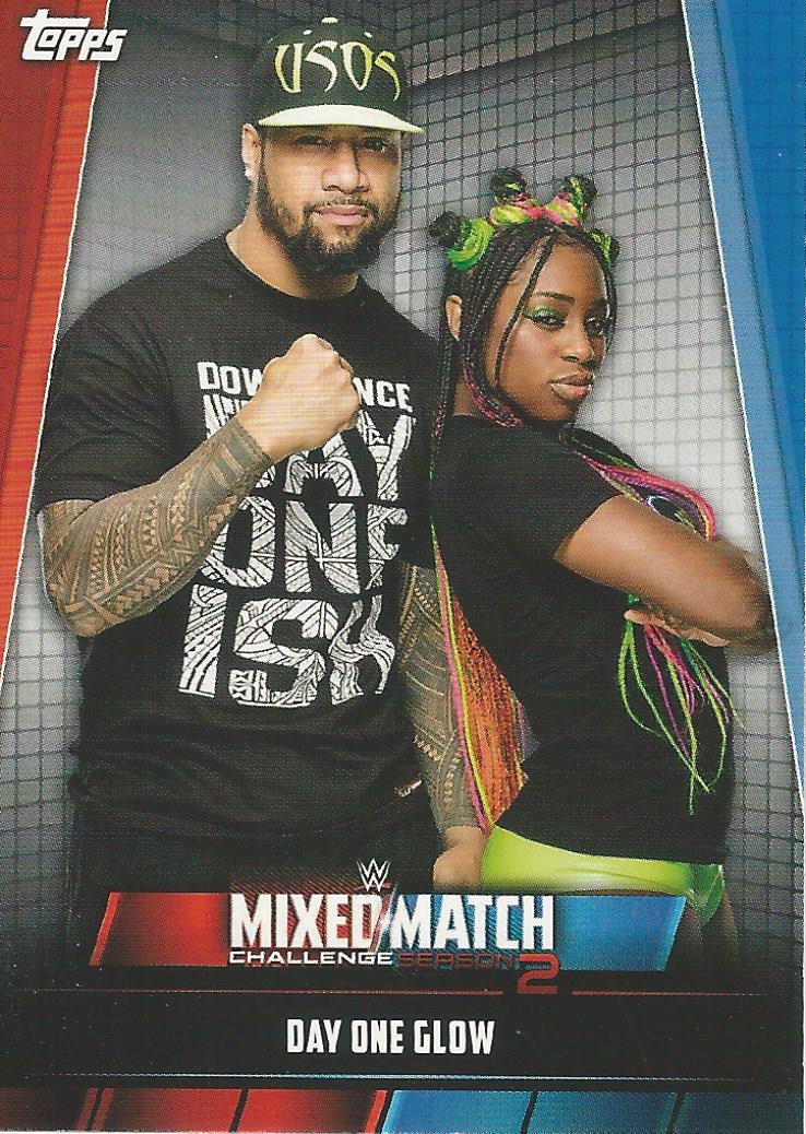 WWE Topps Women Division 2019 Jimmy Uso and Naomi MMC-7 trading card PW Catalog