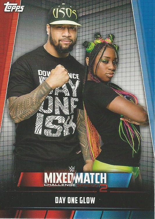 WWE Topps Women Division 2019 Jimmy Uso and Naomi MMC-7 trading card PW Catalog
