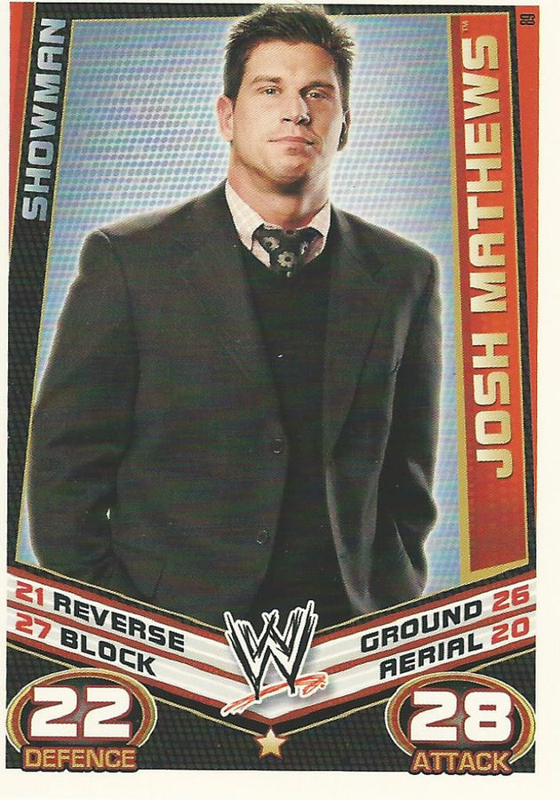 WWE Topps Slam Attax Rebellion 2012 Josh Matthews #89