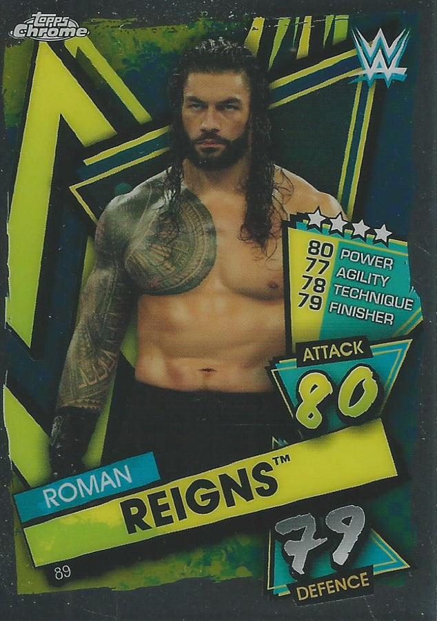 WWE Topps Slam Attax Chrome 2021 Roman Reigns #89